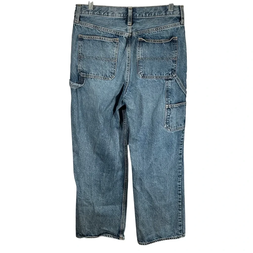 Old‎ Navy Kids Baggy Carpenter Jeans Blue Denim Adjustable Waist Size 18
